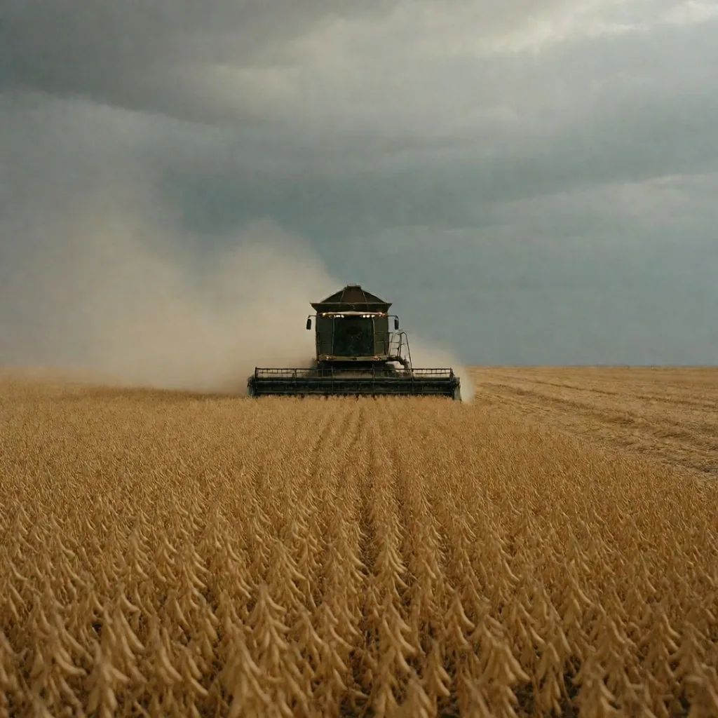 Campos agrícolas argentinos durante la cosecha